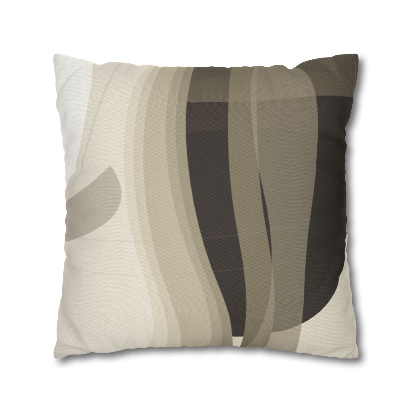 Abstract Neutral Leaf Artwork Pillowcase | Square Pillowcase