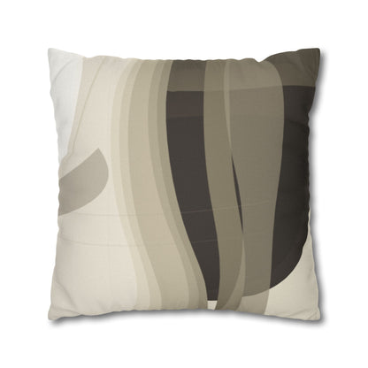 Abstract Neutral Leaf Artwork Pillowcase | Square Pillowcase