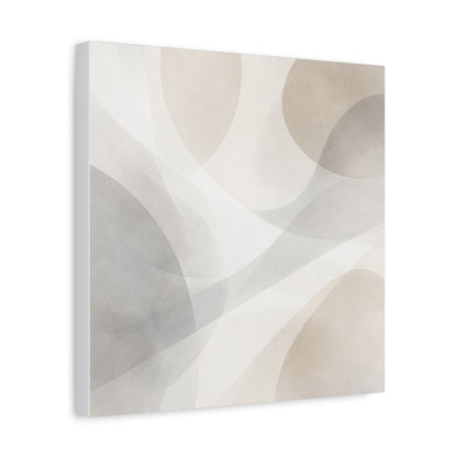 Neutral Abstract Organic Shapes Matte Canvas