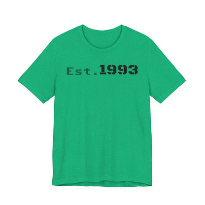 Est. 1993 Unisex Jersey Tee - Vintage Style Shirt, Birthday Gift, Casual Outfit, Celebration Top, Custom Year Shirt