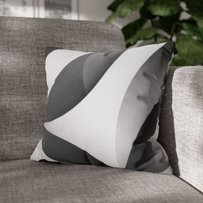 Abstract Black White Wave Pillowcase | Square Pillow