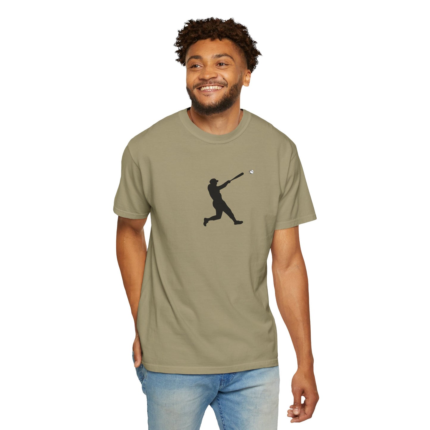 Sporty Garment-Dyed T-Shirt for Baseball Lovers, Casual Tee, Unisex Sports Shirt, Perfect Gift for Athletes, Outdoor Activities - TRV