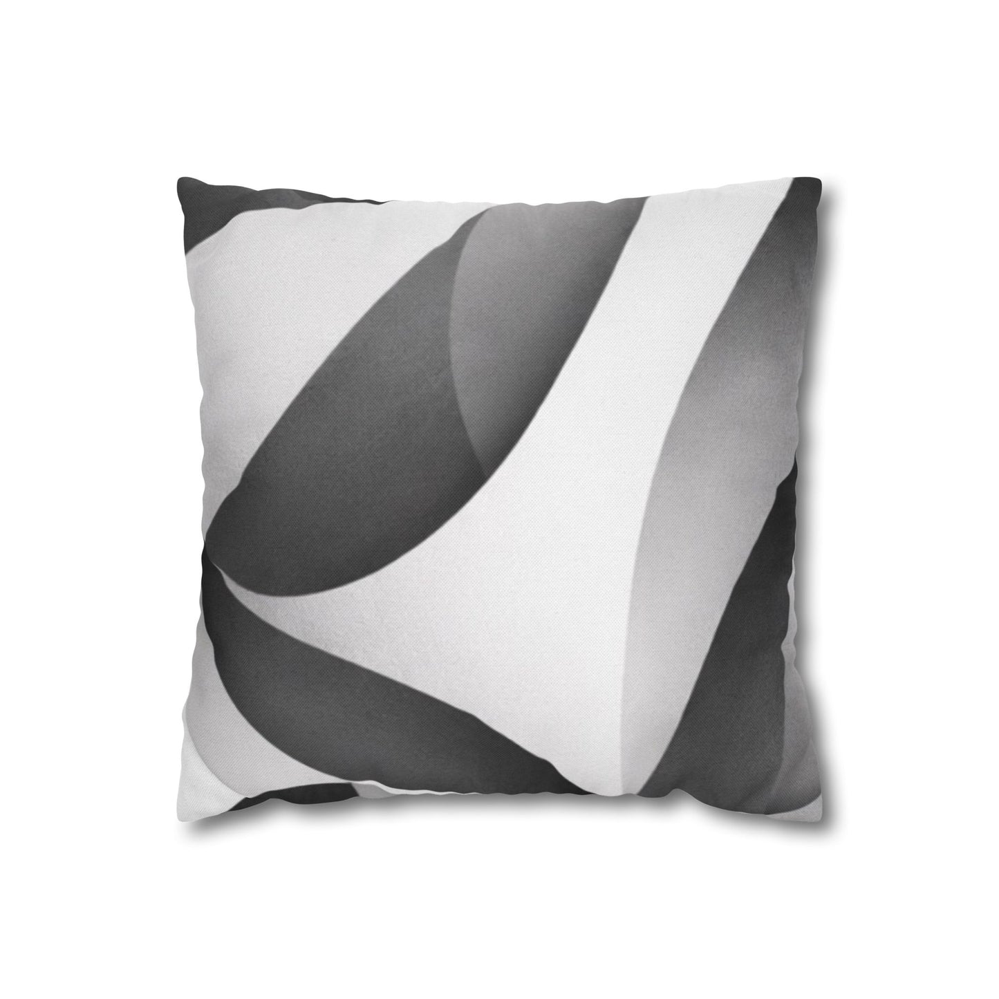 Abstract Black White Wave Pillowcase | Square Pillow