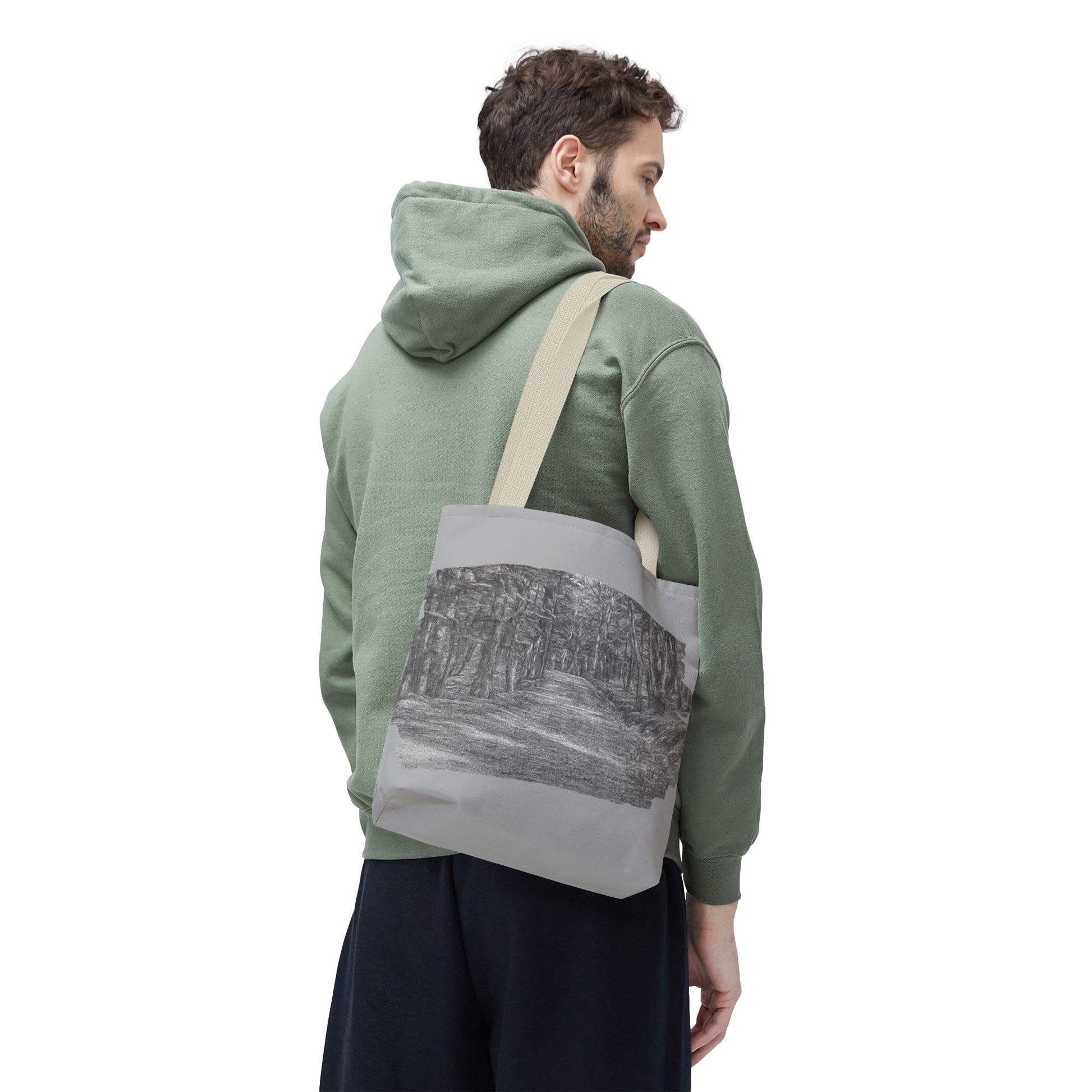 Scenic Path Tote Bag, Reversible Tote, Eco-Friendly Shopper, Outdoor Adventure Bag, Gift for Nature Lovers, Stylish Carryall - TRV