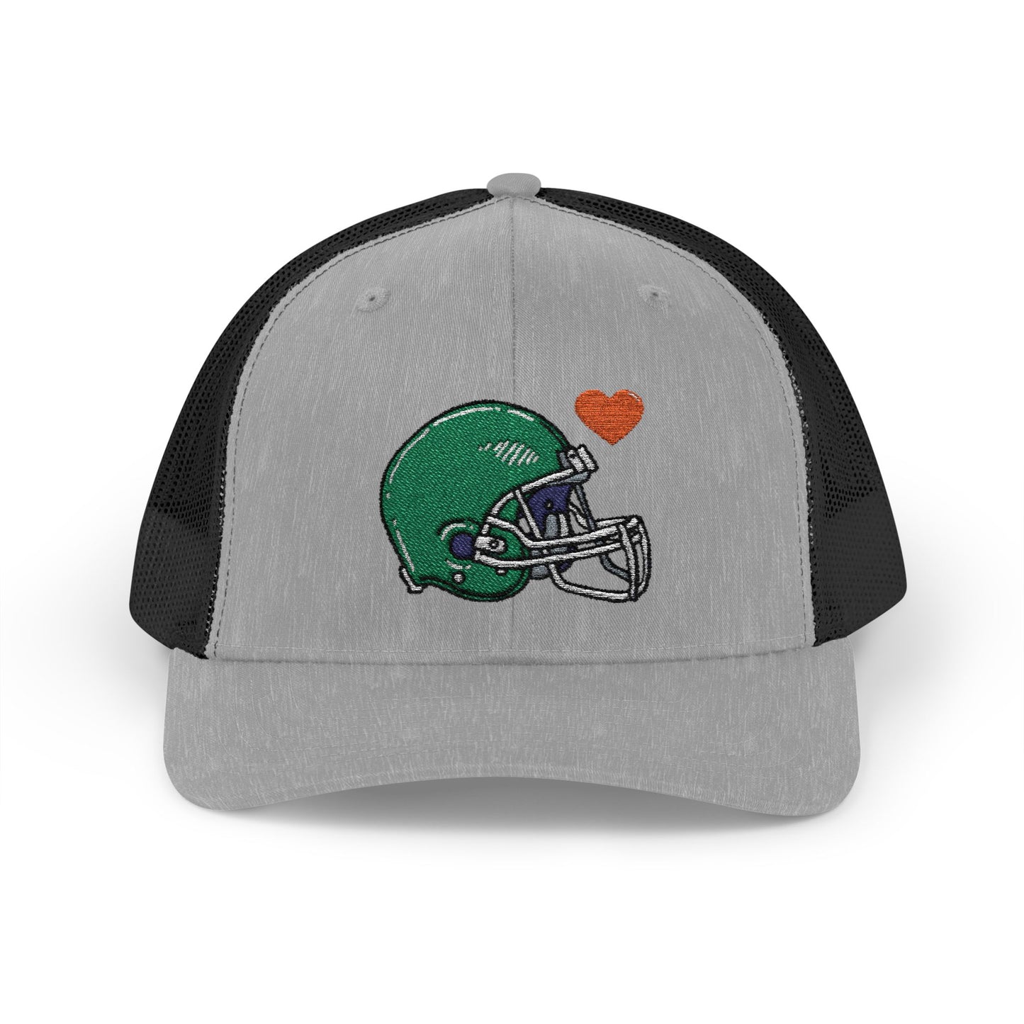 Snapback Trucker Cap with Football Heart Design - Perfect for Sports Fans, Gifts for Gamers, Casual Outings, Tailgating, and Team Spirit - TRV