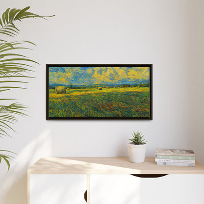 Multicolor landscape matte canvas print framed by Printify, featuring a scenic outdoor view on high-quality canvas artwork.