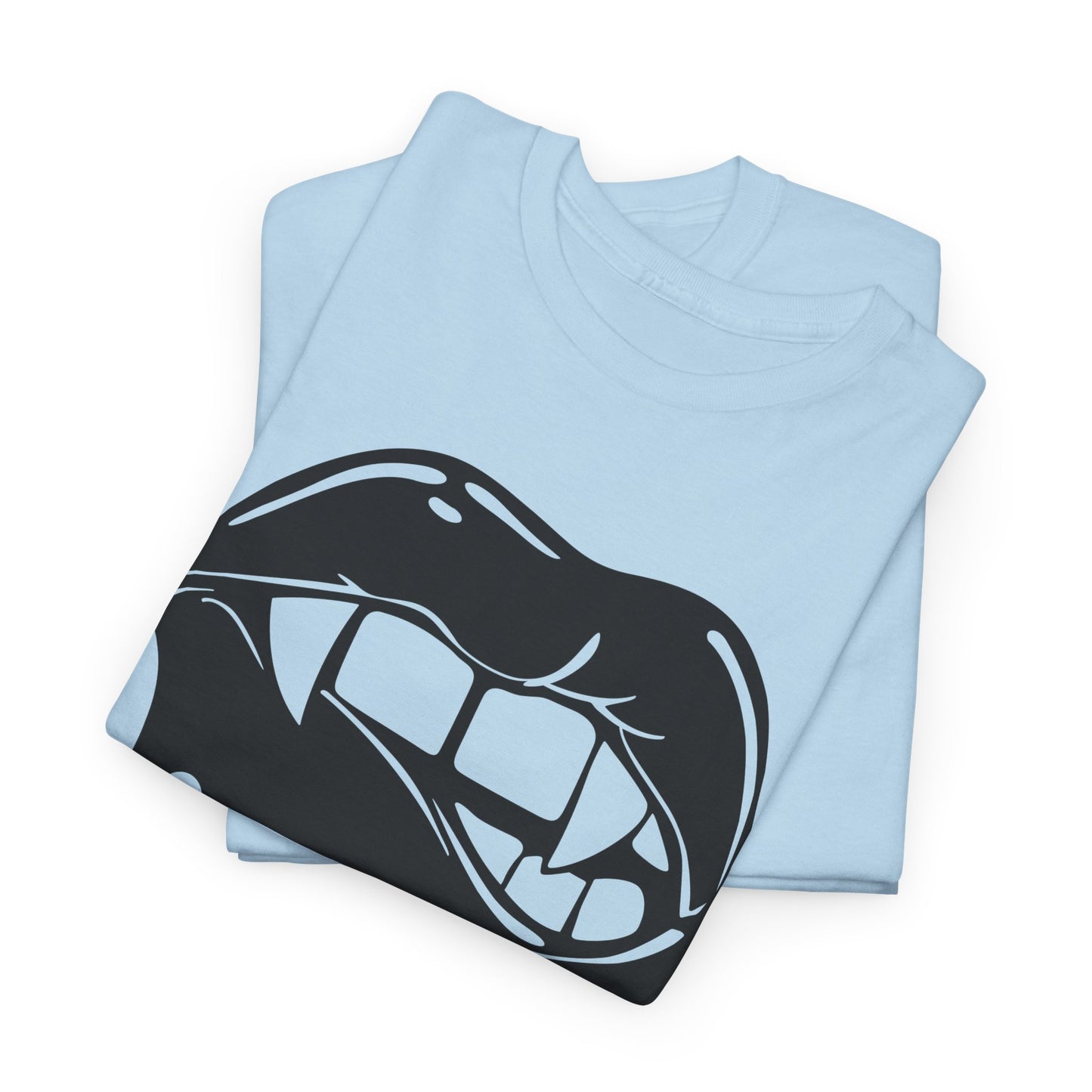 Edgy Graphic Tee - Dripping Lips Design - Unisex Heavy Cotton Tee