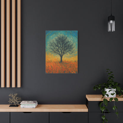 Artistic Tree Canvas Wall Art, Matte Stretched Canvas, Natural Decor for Home, Office, Gift for Nature Lovers, Bohemian Wall Decor