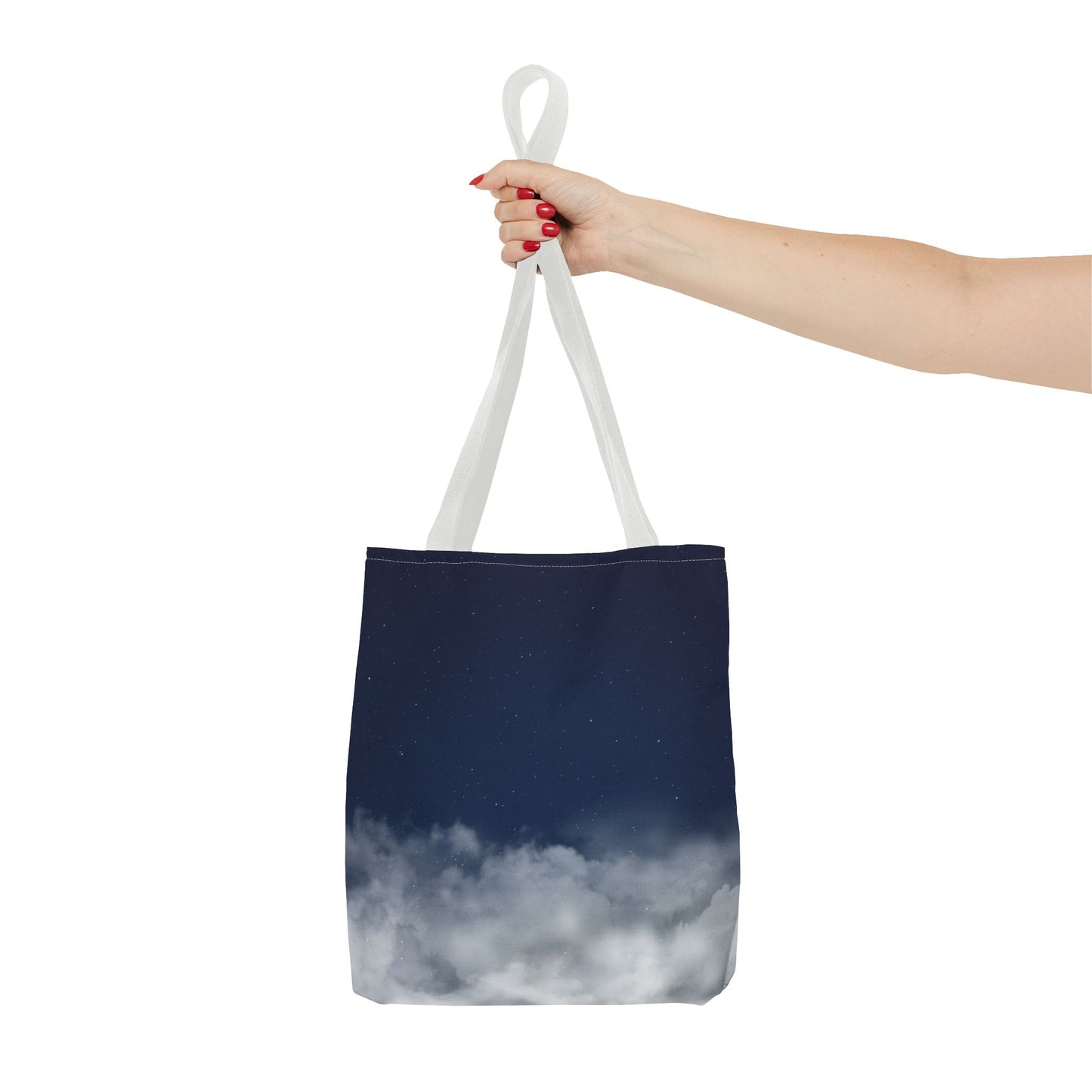 Night Sky Clouds Tote Bag | Starry Navy Ombre - TRV