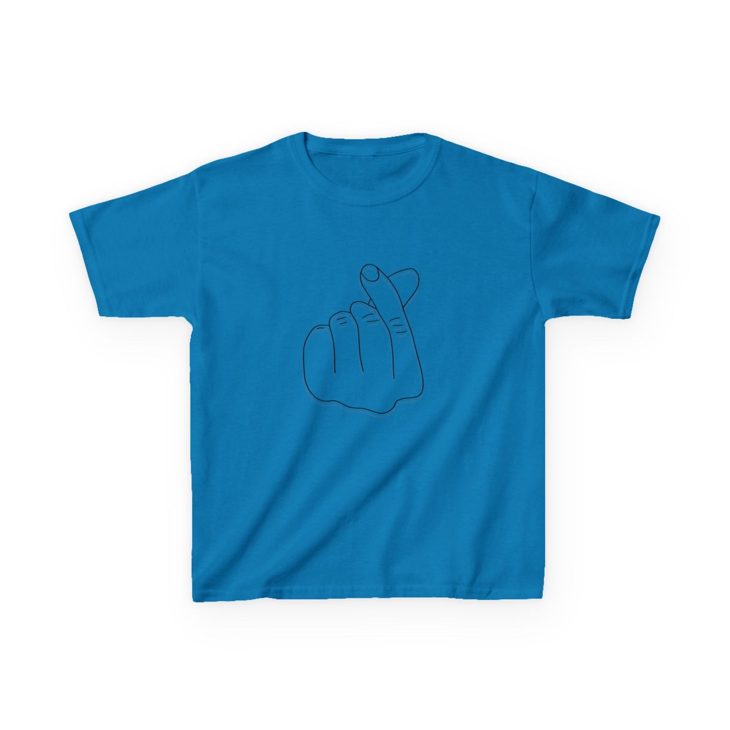 Cute Kids Heavy Cotton Tee - K-Pop Inspired Love Gesture