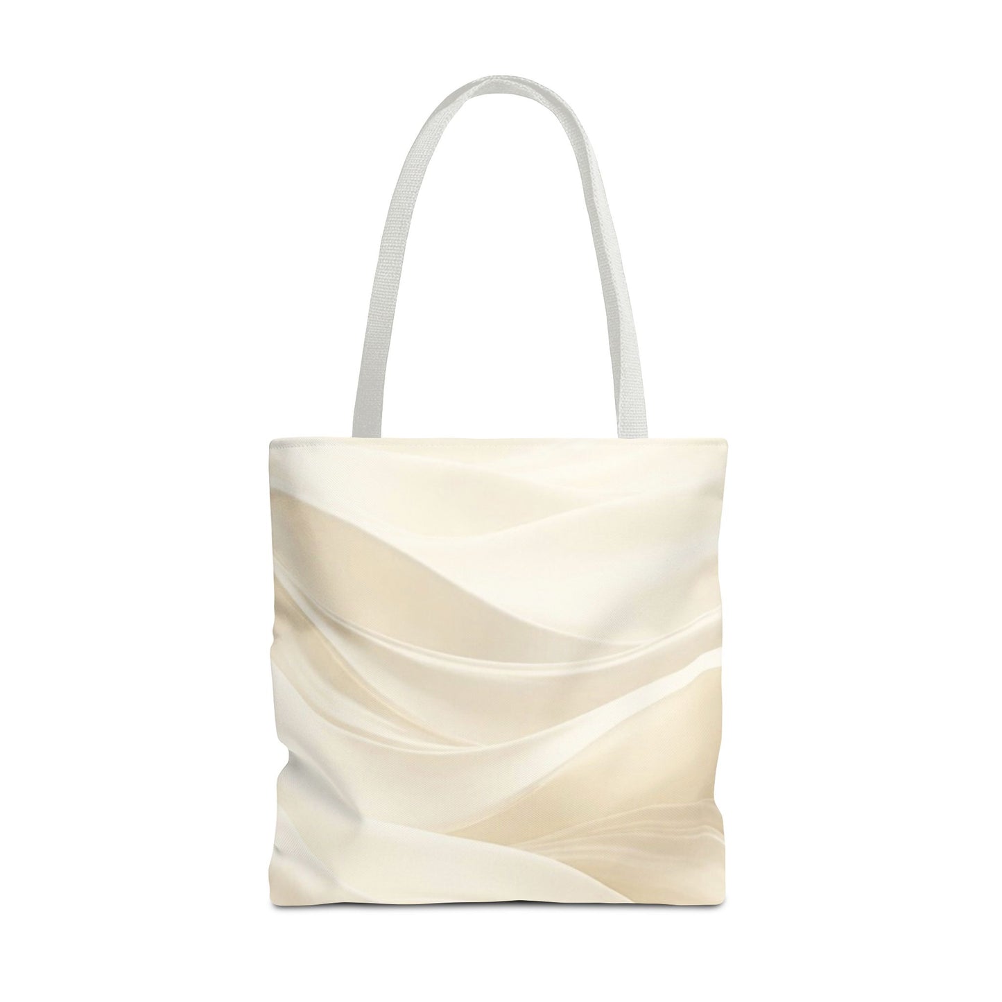 Cream Abstract Waves Tote Bag | Neutral Swirl Pattern