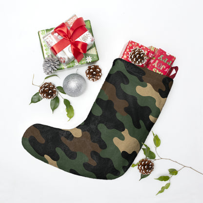 Camo Christmas Stocking – Green Woodland Holiday Stocking