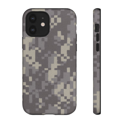 Camouflage tough phone case by Printify featuring rugged digital camo design for durable protection.