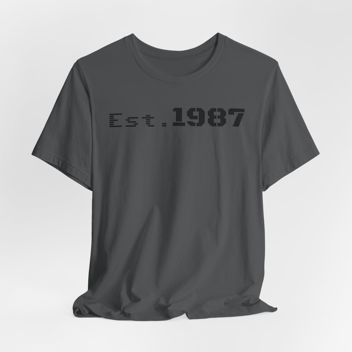 Est. 1987 Unisex Tee - Vintage Style Shirt, 80s Birth Year Gift, Casual Wear, Birthday T-Shirt, Retro Graphic Tee