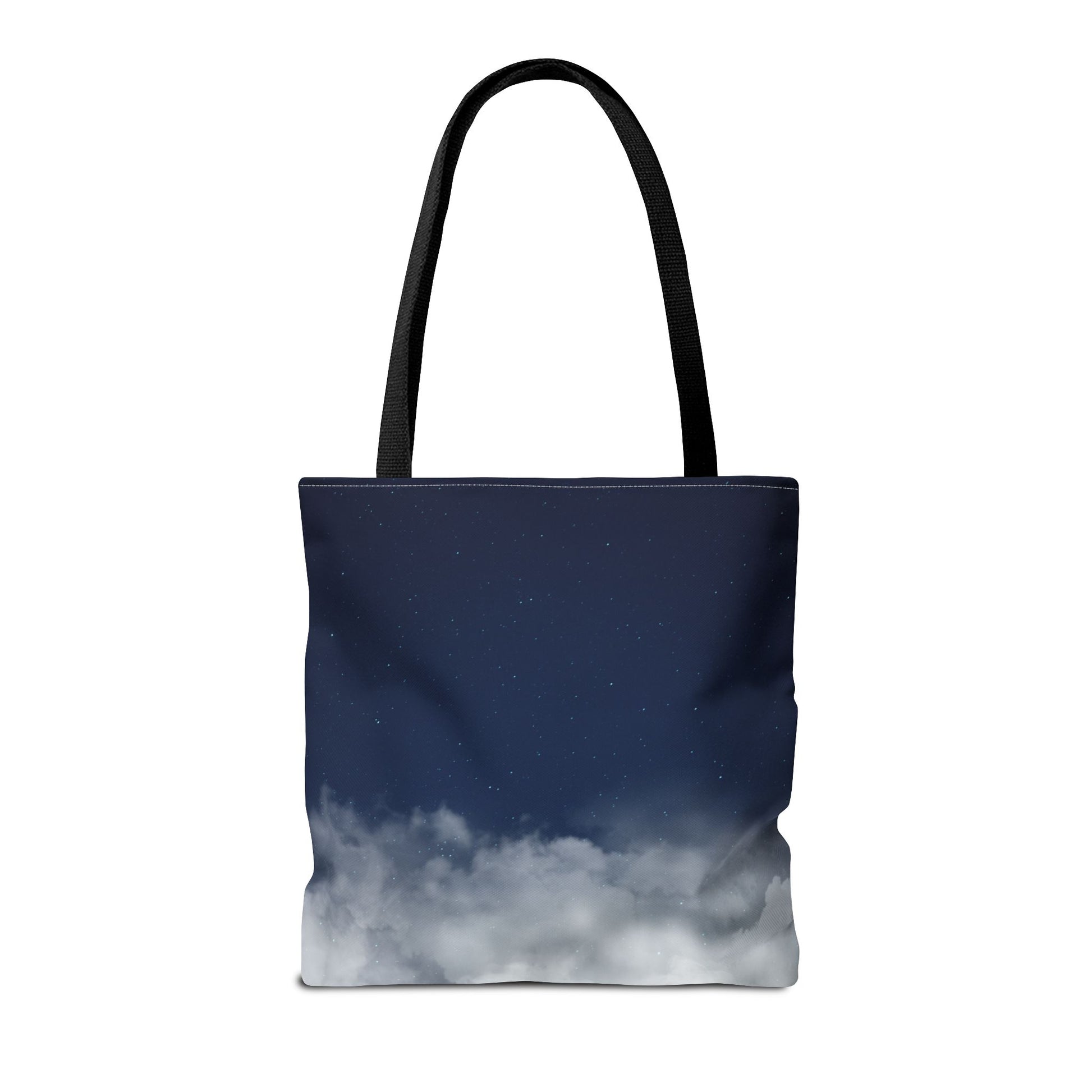 Night Sky Clouds Tote Bag | Starry Navy Ombre - TRV