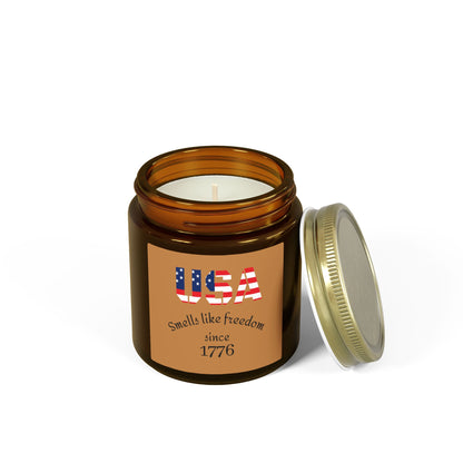 USA Freedom Scented Candles - Smells Like Freedom Since 1776, Home Decor, Patriotic Gifts, Independence Day, Relaxation, Eco-Friendly [...]