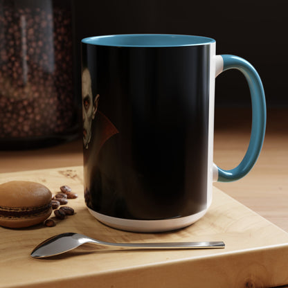 Gothic Dracula Vampire Accent Coffee Mug | Spooky Halloween Gift, Unique Home Decor, Collector's Mug, Coffee Lover's Gift