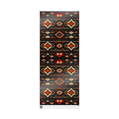 Southwestern Geo Pattern Wrapping Paper Roll — Rustic Aztec Gift Wrap