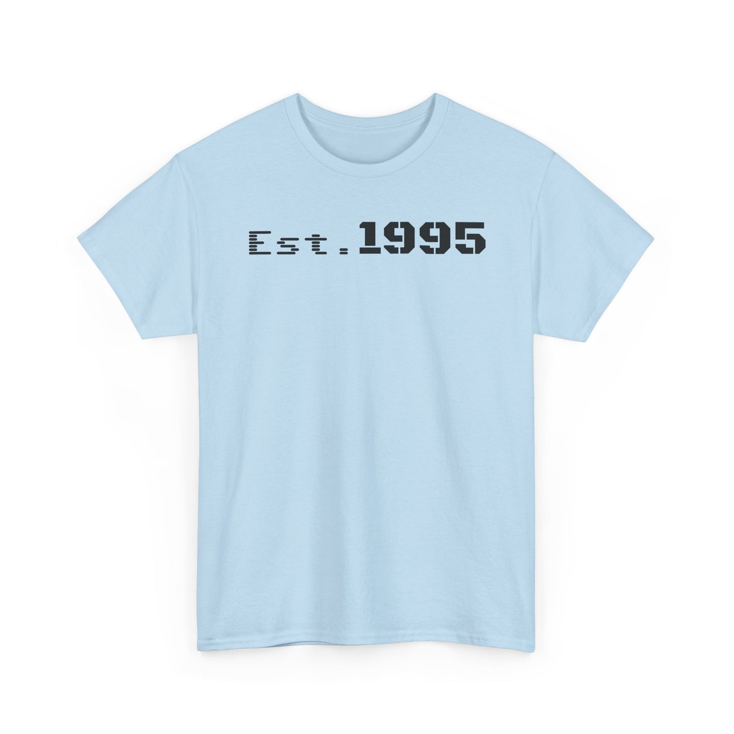 Unisex Heavy Cotton Tee - Est. 1995, Vintage Birthday Gift, Customizable Tee, Retro Unisex Shirt, Casual Everyday Wear