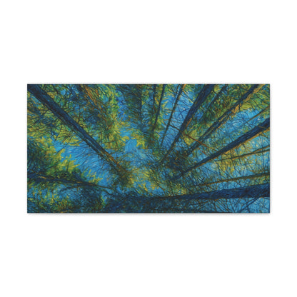 Canvas Wall Art, Forest Perspective Print, Nature Decor, Home & Office Art, Rustic Wall Hanging, Tree Art for Nature Lovers - TRV