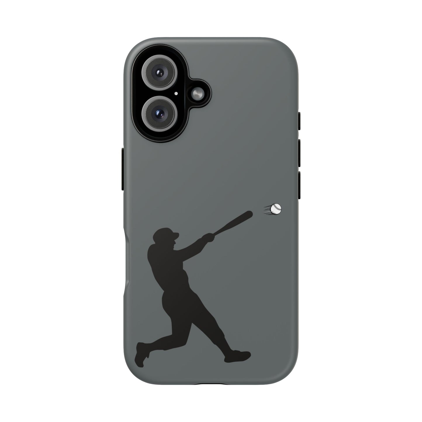 Printify baseball batter phone case, durable protective smartphone cover featuring a baseball player design for fans.