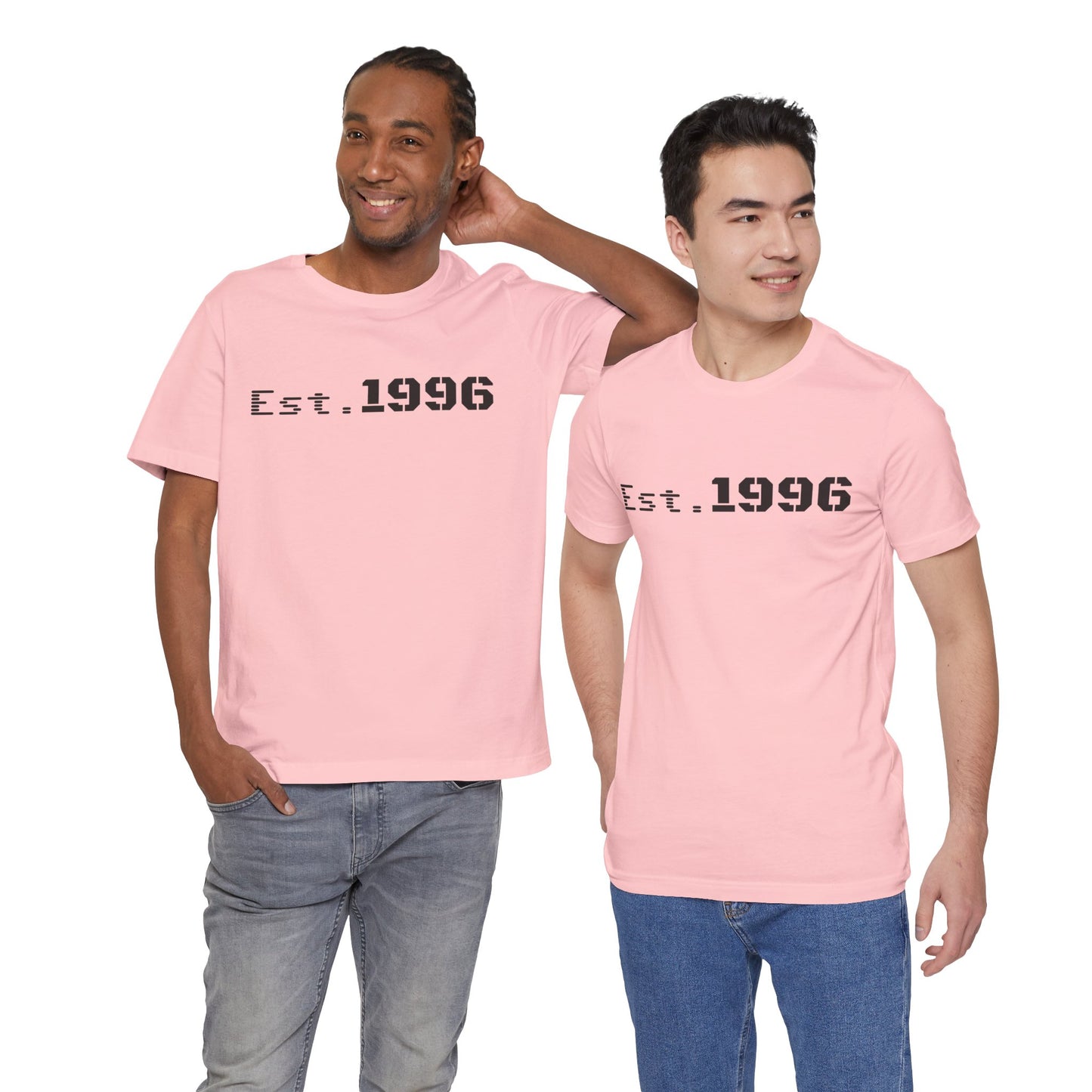 Vintage Est. 1996 T-shirt by Printify featuring a classic design, perfect for birthday gifts celebrating the birth year.