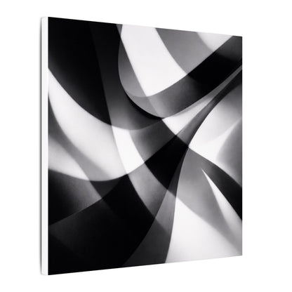 Abstract Black and White Swirl Matte Canvas