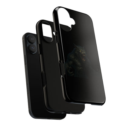Werewolf Phone Case, Tough Cases, Black Panther Design, Gift for Animal Lovers, Phone Accessories, Fierce Phone Protection - TRV