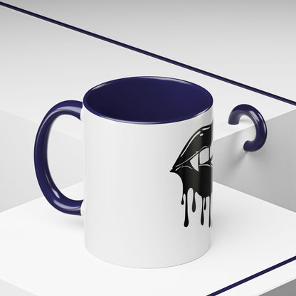 Vampire Lip Accent Coffee Mug - 11oz & 15oz - Unique Halloween Gift - TRV