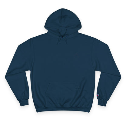 Minimalist Champion Hoodie with Hand Gesture Design