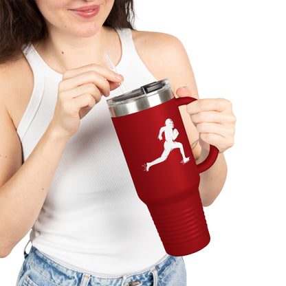 Football Player Coffee Tumbler, Insulated Travel Mug for Active Lifestyles, Sporty Drinkware for On-the-Go, Perfect Gift for Athletes
