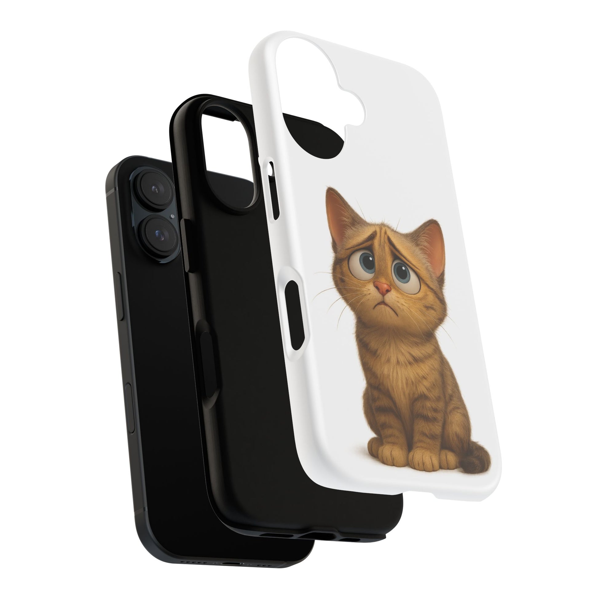 Cute Cat Phone Case, Funny Kitty Case, Animal Lover Gift, Cat Lover Accessory, Unique Cat Design Case, Pet Mom Gift - TRV