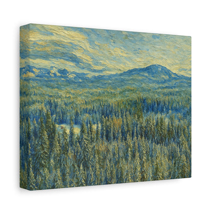 Scenic Landscape Canvas Print, Rustic Home Decor, Wall Art for Nature Lovers, Gift for Art Enthusiasts, Serene Forest Artwork - TRV