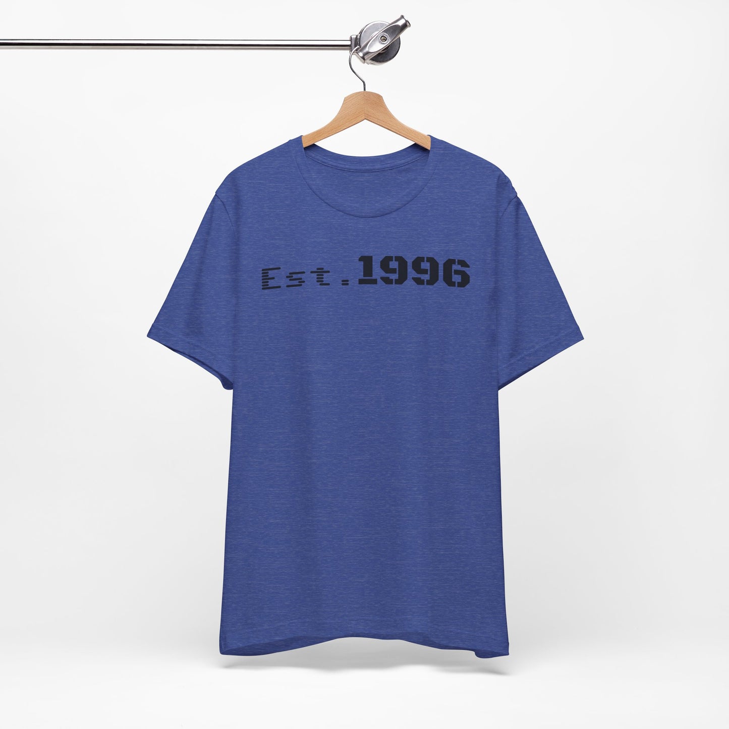 Unisex Jersey Tee - 'Est. 1996' Graphic Shirt, Birthday Gift, Casual Wear, Vintage Style, Retro Fashion, Gift for Him/Her - TRV