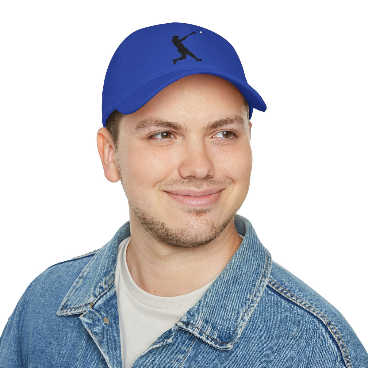 Silhouette Batter baseball cap by Printify featuring a classic hat design with a silhouette graphic on the front.