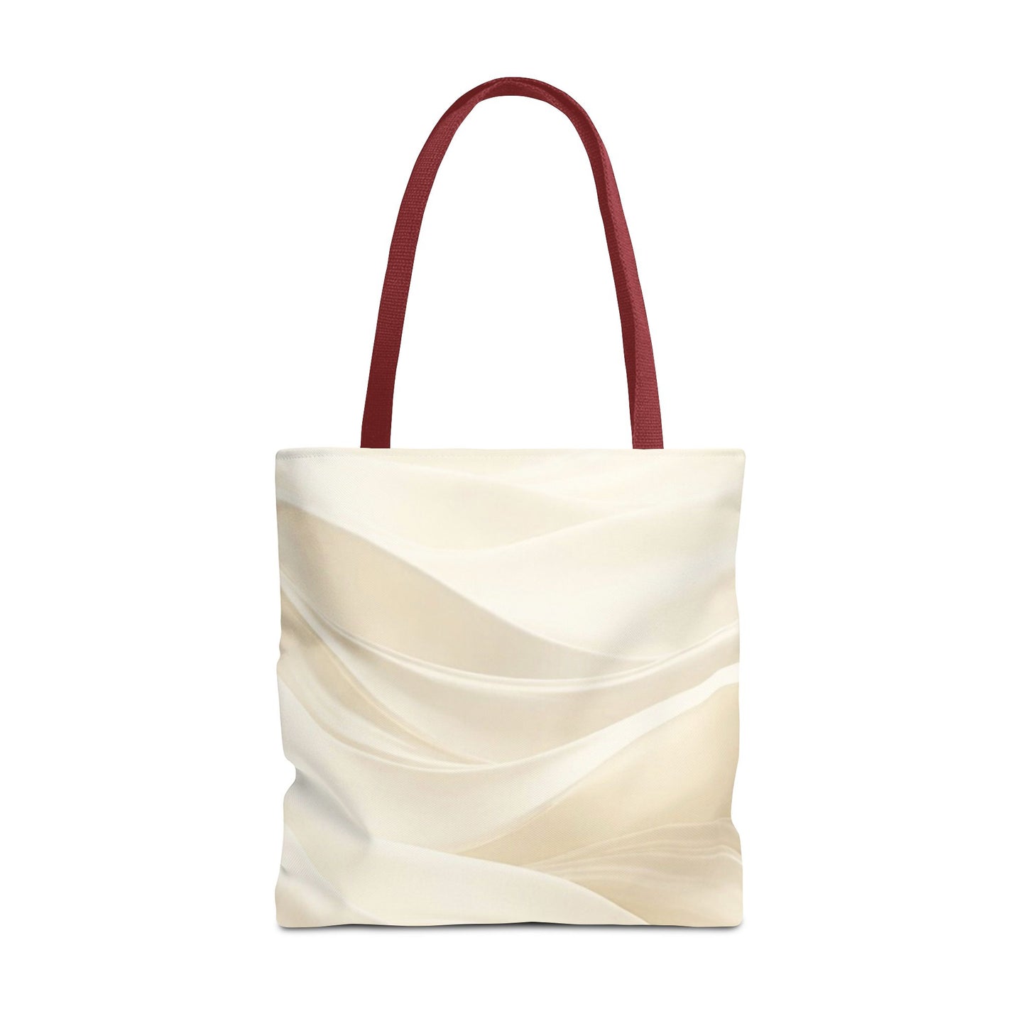 Cream Abstract Waves Tote Bag | Neutral Swirl Pattern