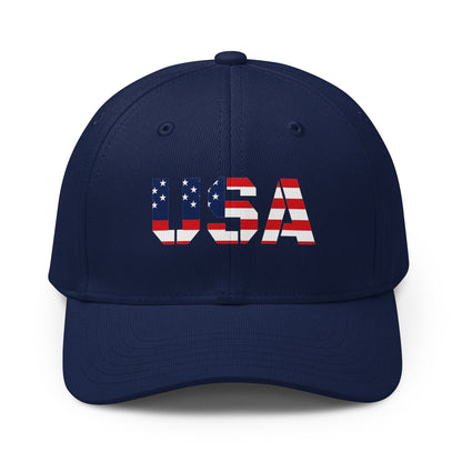 USA Flag Baseball Cap — Patriotic American Dad Hat (Adidas-Inspired)