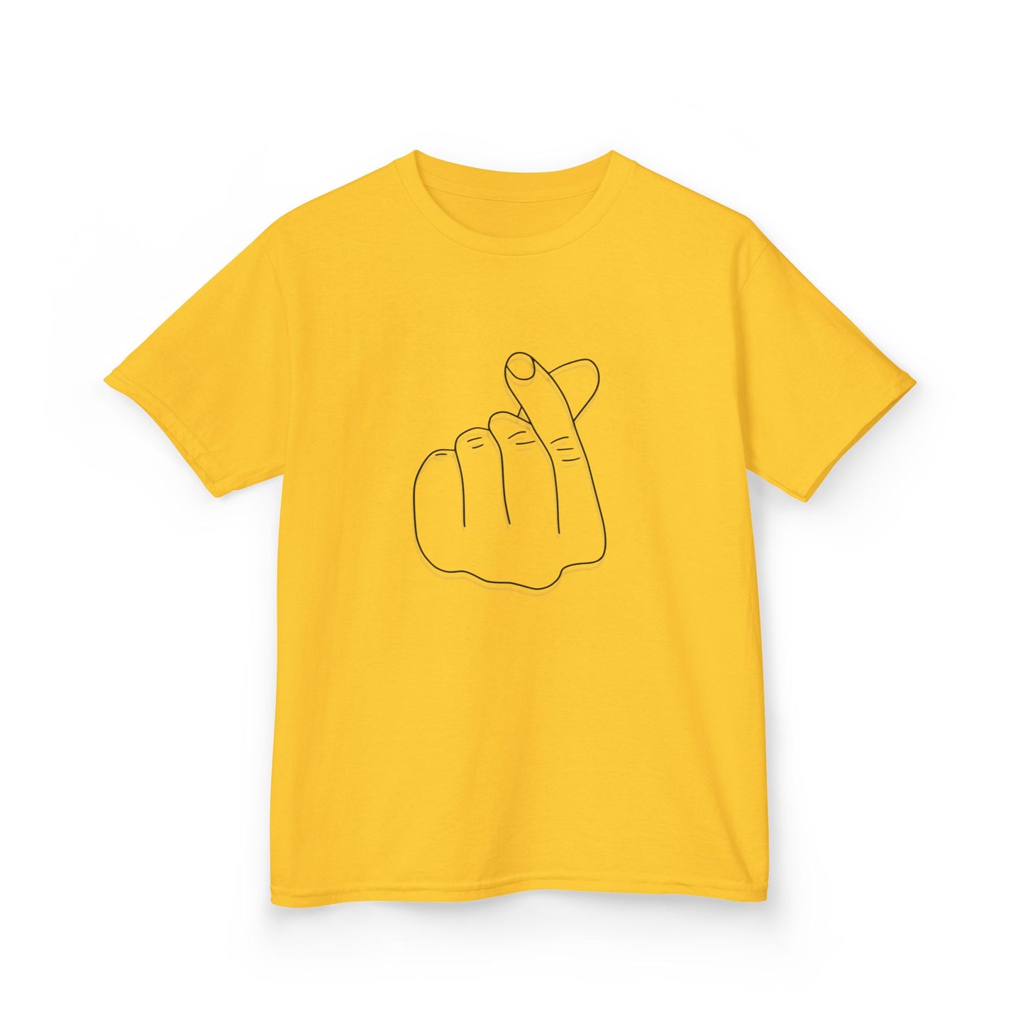 Cute Kids Heavy Cotton Tee - K-Pop Inspired Love Gesture