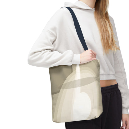 Neutral Abstract Light Beam Tote Bag | Minimalist Geometric Pattern
