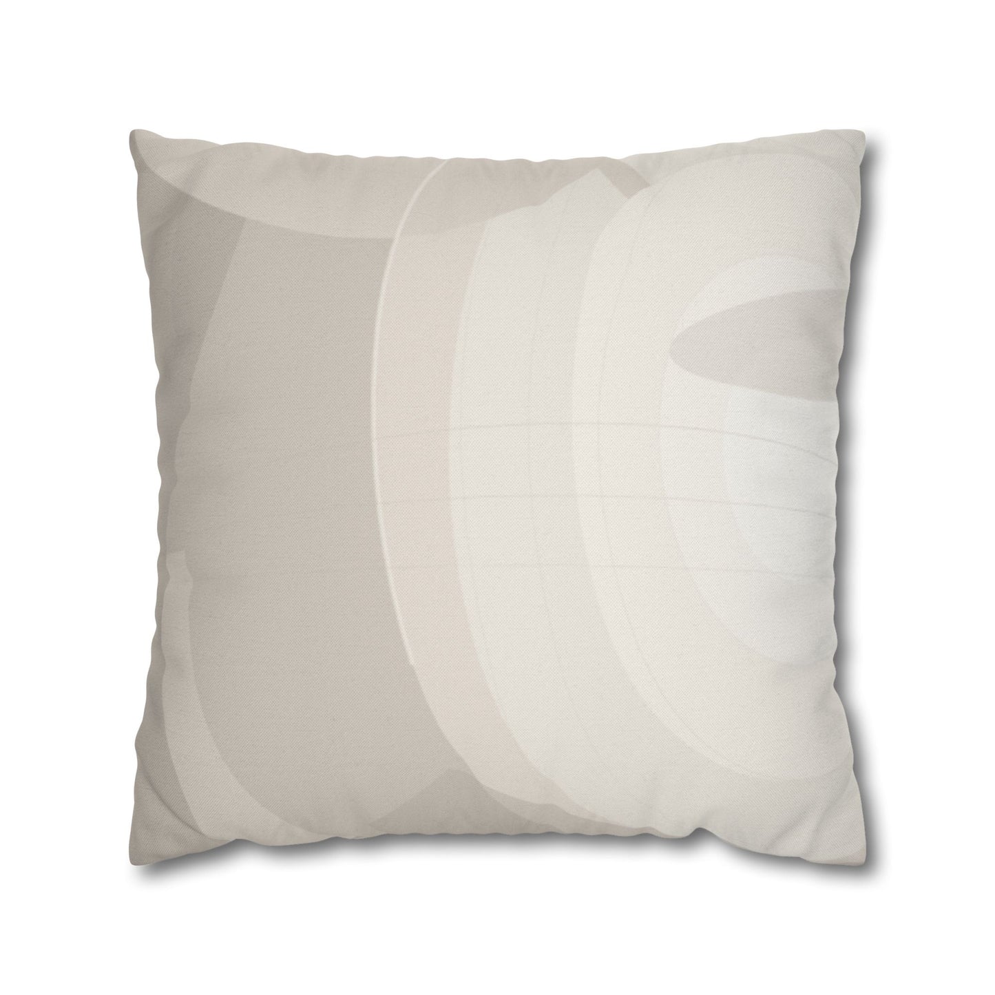 Neutral Abstract Swirl Pillowcase | Square Pillowcase, Spun Polyester
