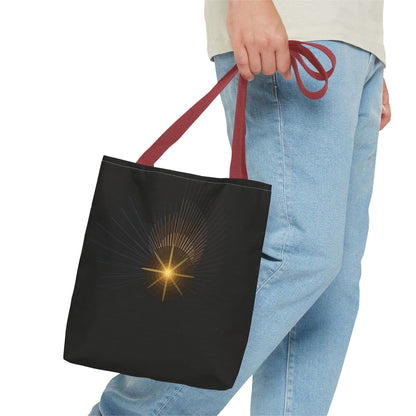 Radiant Starburst Tote Bag | Golden Light Celestial Design - TRV
