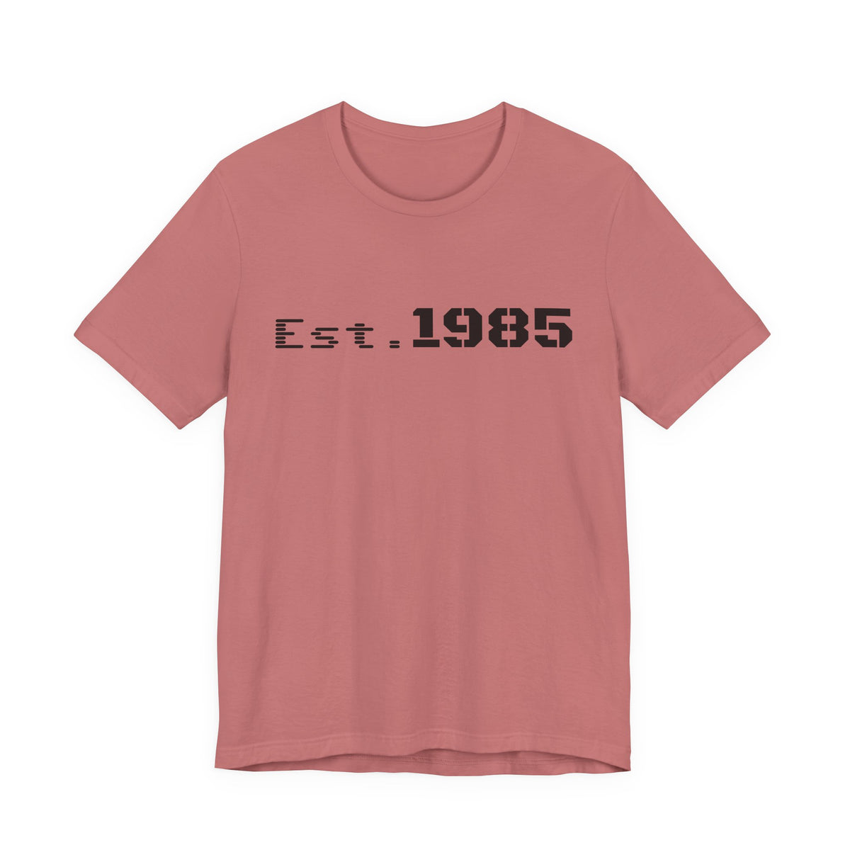 Vintage Est. 1985 graphic T-shirt by Printify featuring a retro year design on a classic cotton tee.