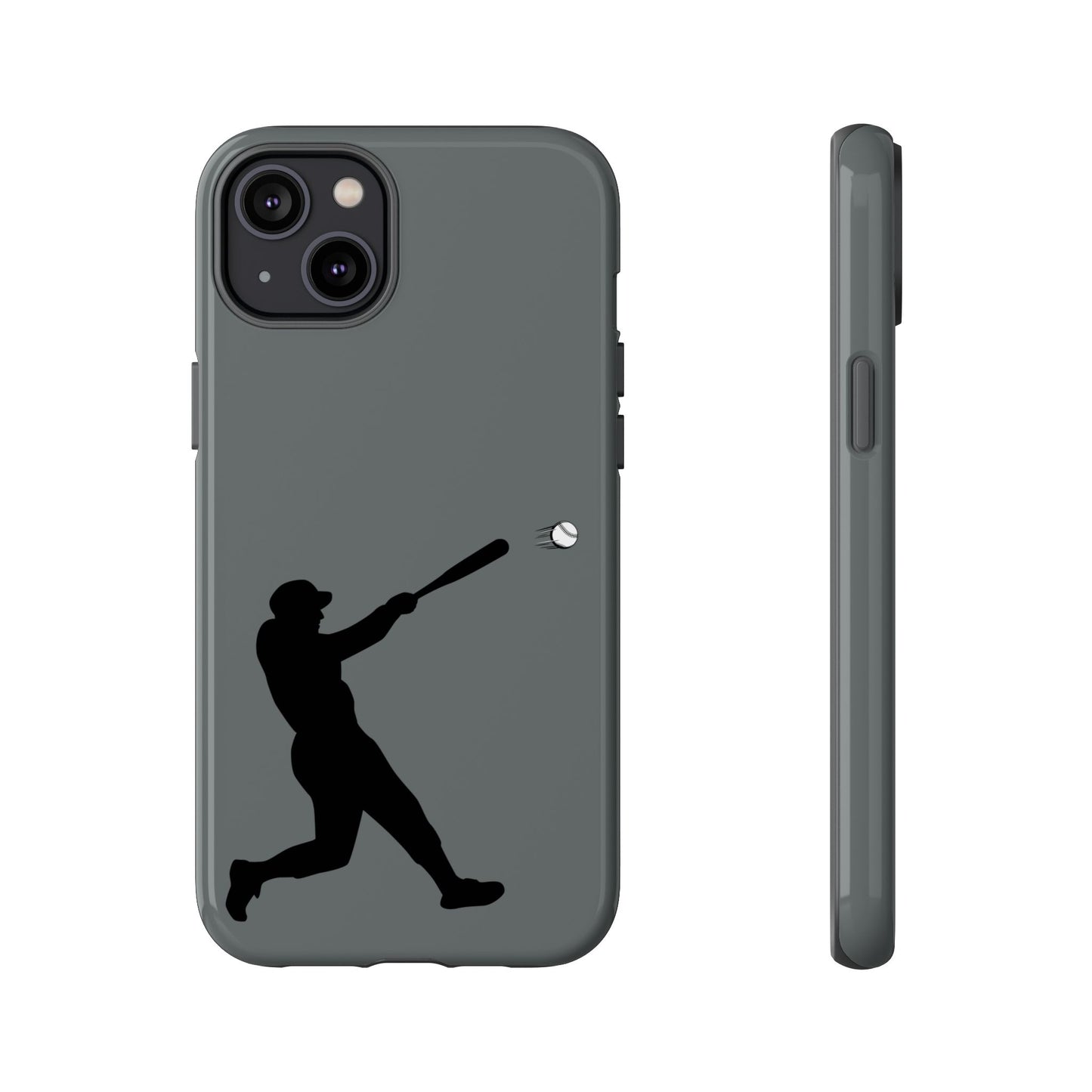 Printify baseball batter phone case, tough protective smartphone cover with baseball player design for fans.