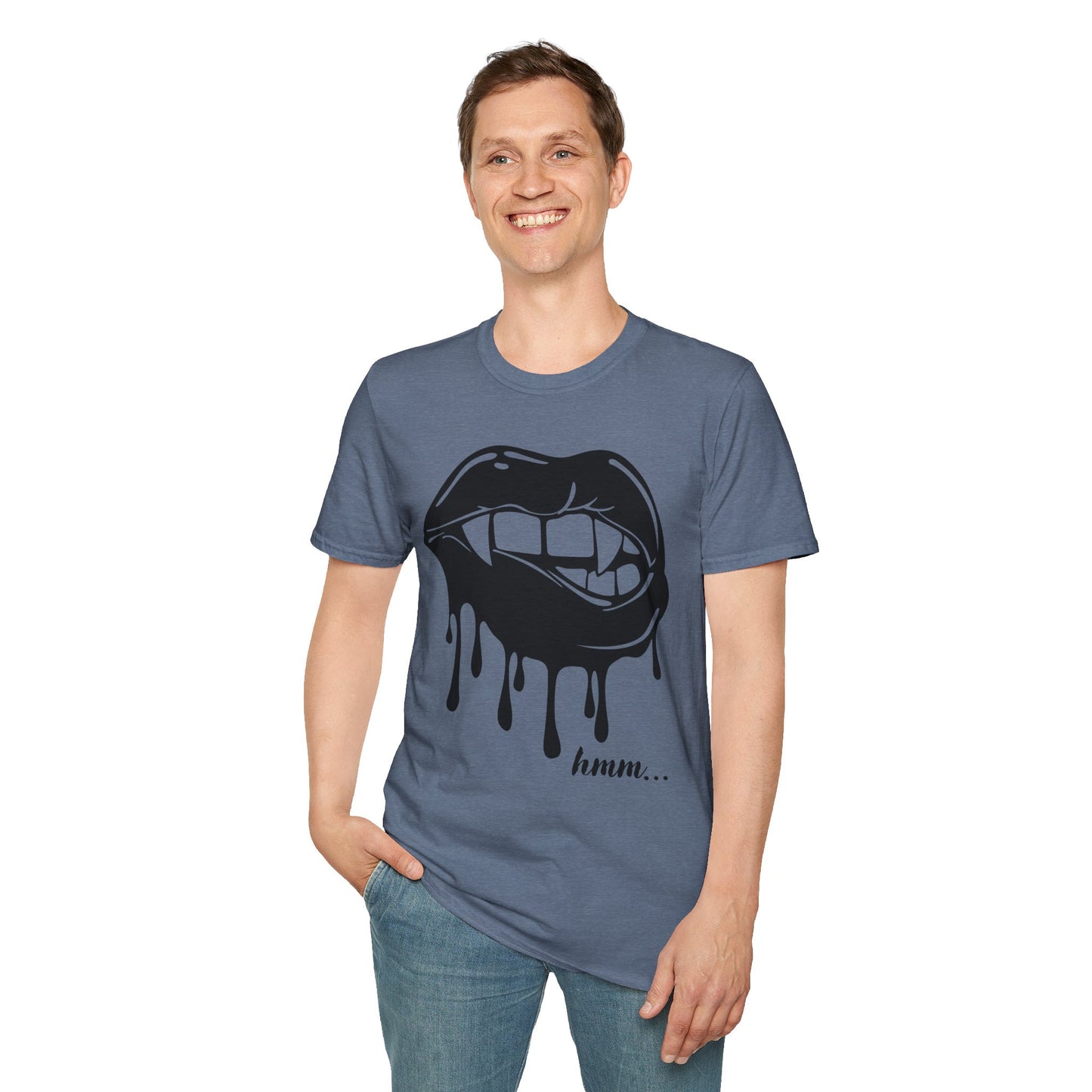 Edgy Graphic Unisex T-Shirt - Dripping Mouth Design, Cool Tee, Trendy Shirt, Hipster Top, Streetwear, Alternative Fashion, Holiday Gift
