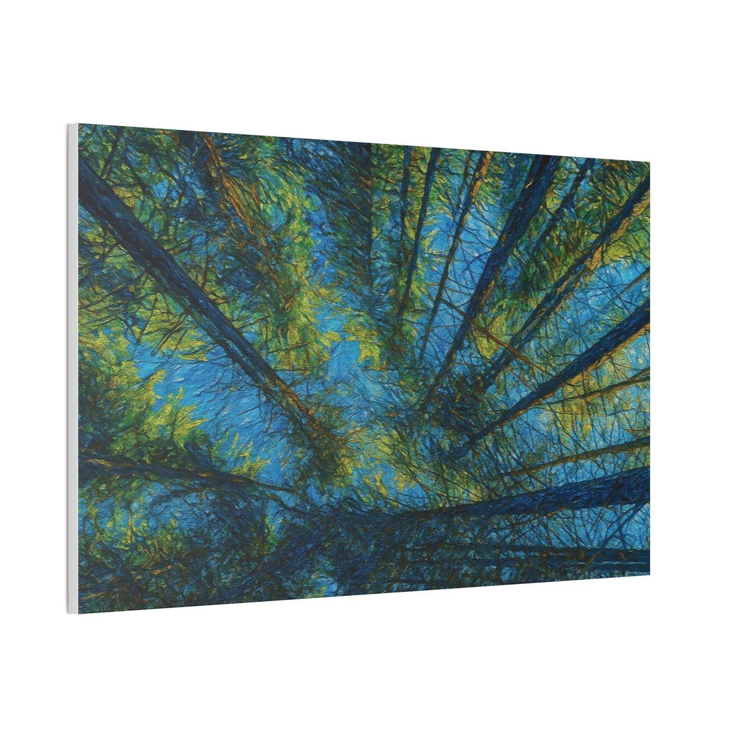 Forest Canopy Canvas Print — Upward View Trees Wall Art (Stretched Canvas 0.75")