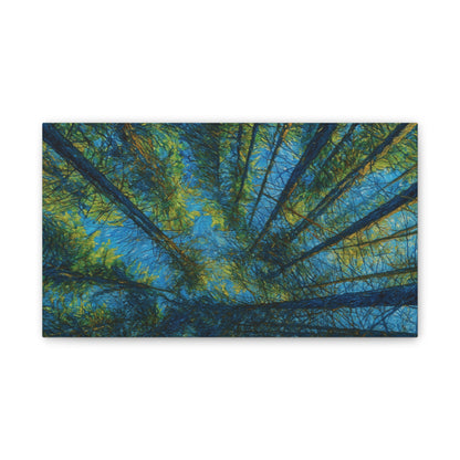 Canvas Wall Art, Forest Perspective Print, Nature Decor, Home & Office Art, Rustic Wall Hanging, Tree Art for Nature Lovers - TRV