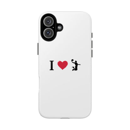 I Love Basketball Phone Case, Sporty Cell Cover, Basketball Gift for Players, Tough Cases, Love for Sports Accessories - TRV