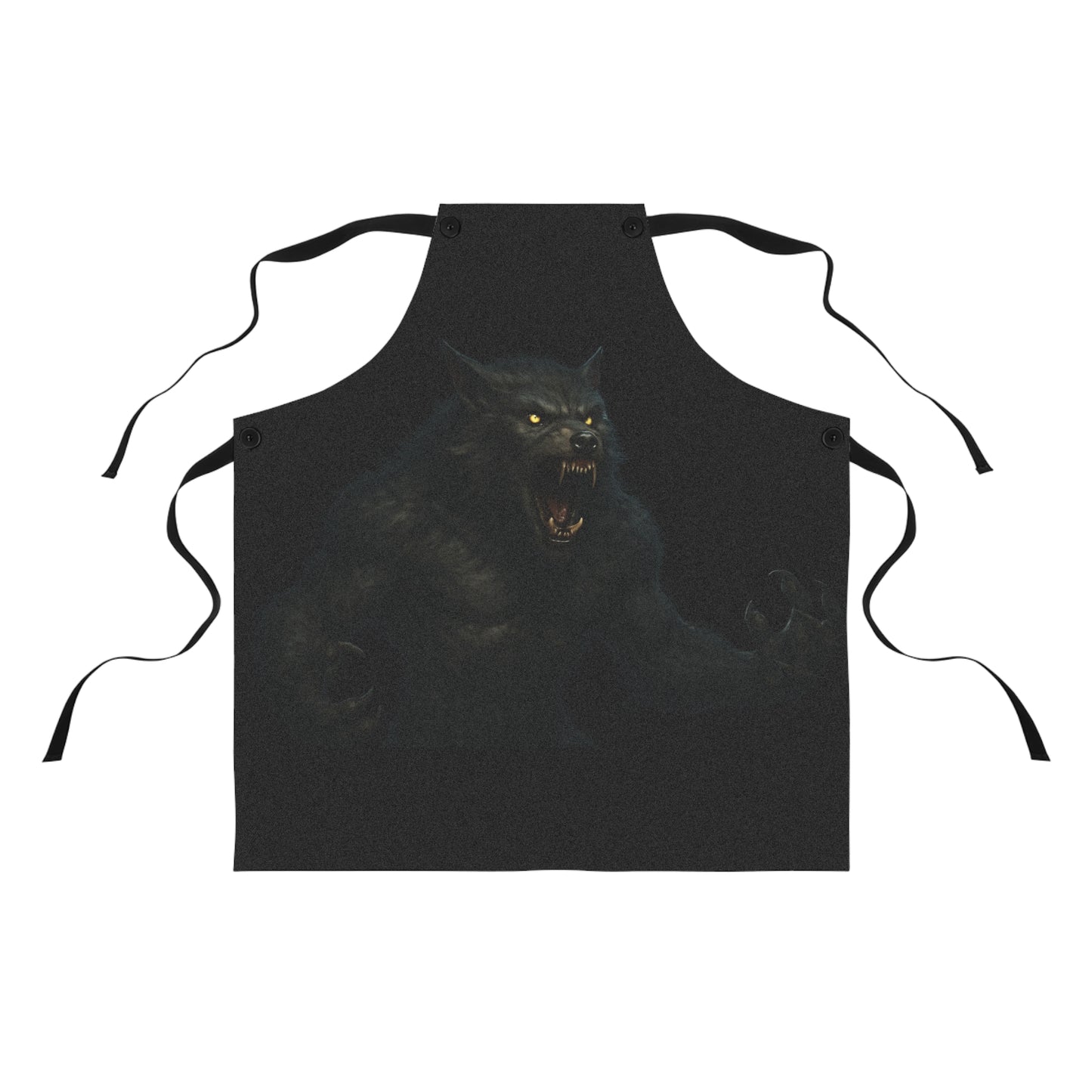 Fierce Werewolf Apron, AOP Cooking Gear, Halloween Kitchen Accessory, Gift for Chefs, BBQ Lover's Apron