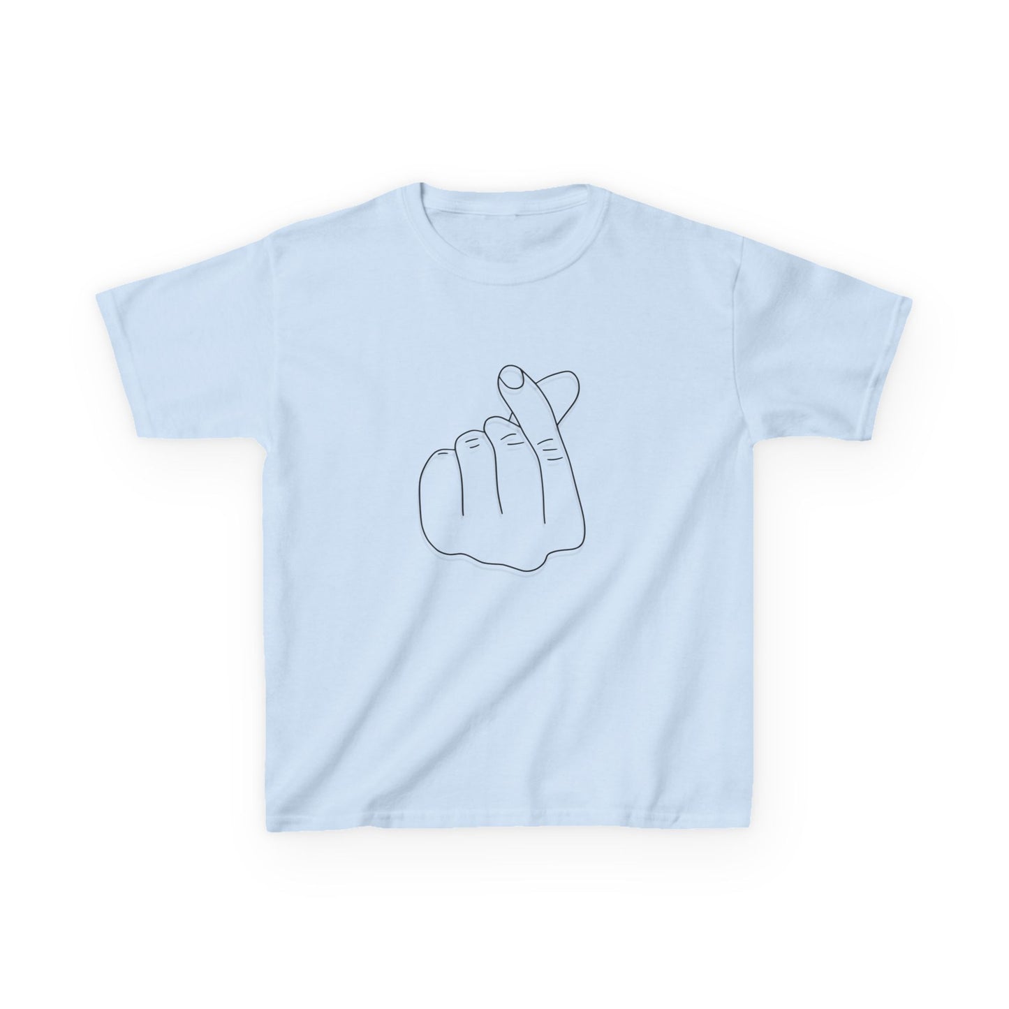 Cute Kids Heavy Cotton Tee - K-Pop Inspired Love Gesture