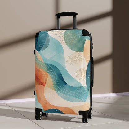 Autumn Mist Forest Suitcase — Scenic Fall Travel Luggage